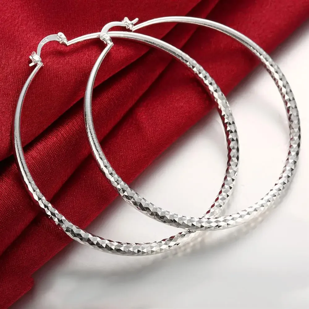 Street Fashion Earrings - أقراط فضة استرلينية 925 رائجة للنساء،