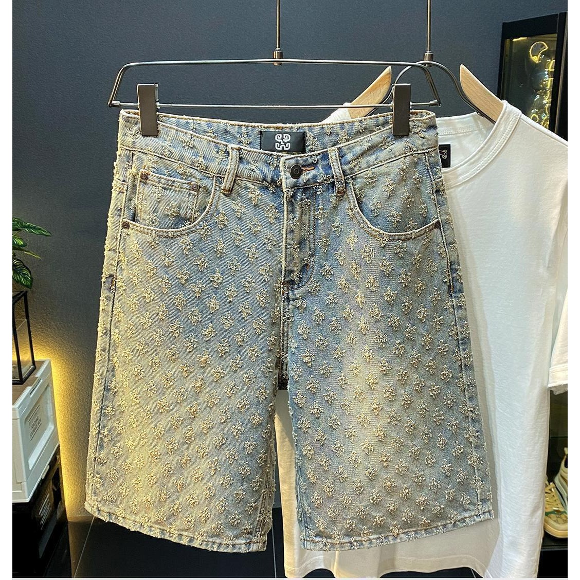 Street Fashion Jeans Men - شورت جينز رجالي صيفي كاجوال فضفاض
