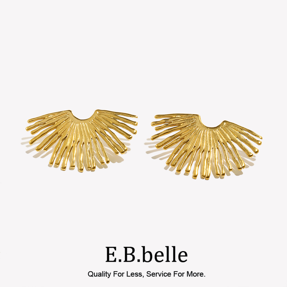 Street Fashion Earrings - أقراط على شكل مروحة راي مبالغ