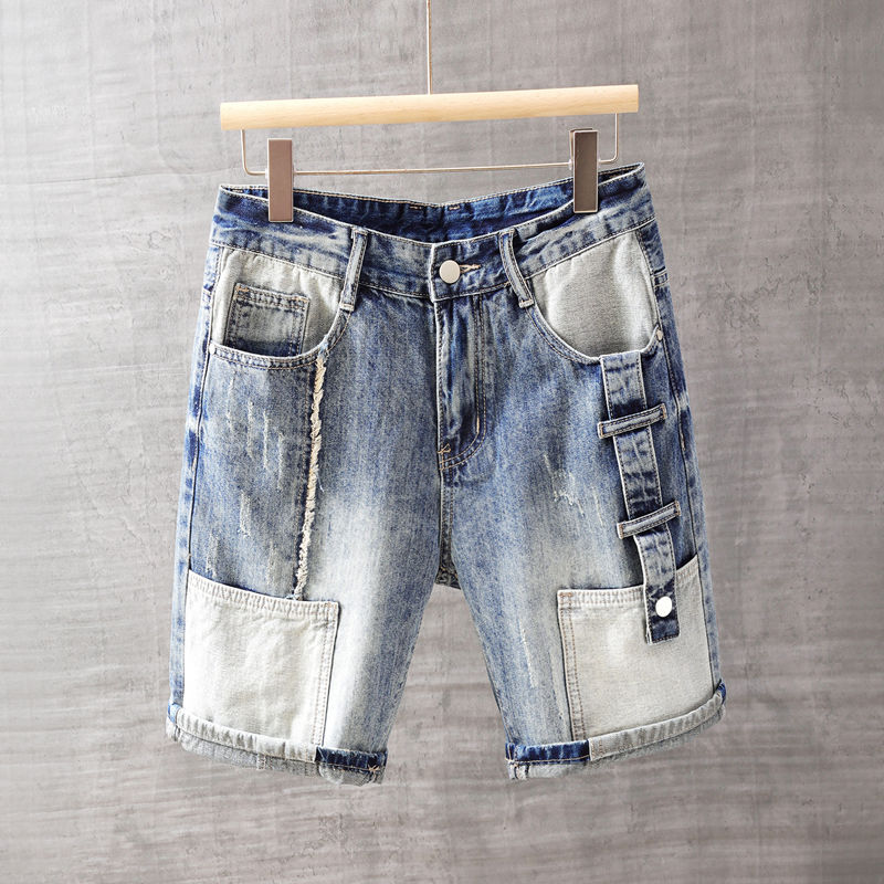 Street Fashion Jeans Men - سراويل جينز قصيرة للرجال مع جيوب