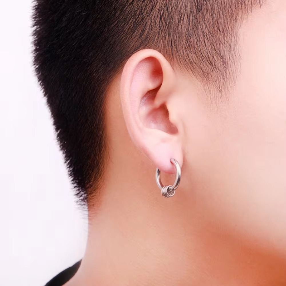 أقراط زخرفية عتيقة بسيطة للرجا - مراجعة Street Fashion Earrings وسعره