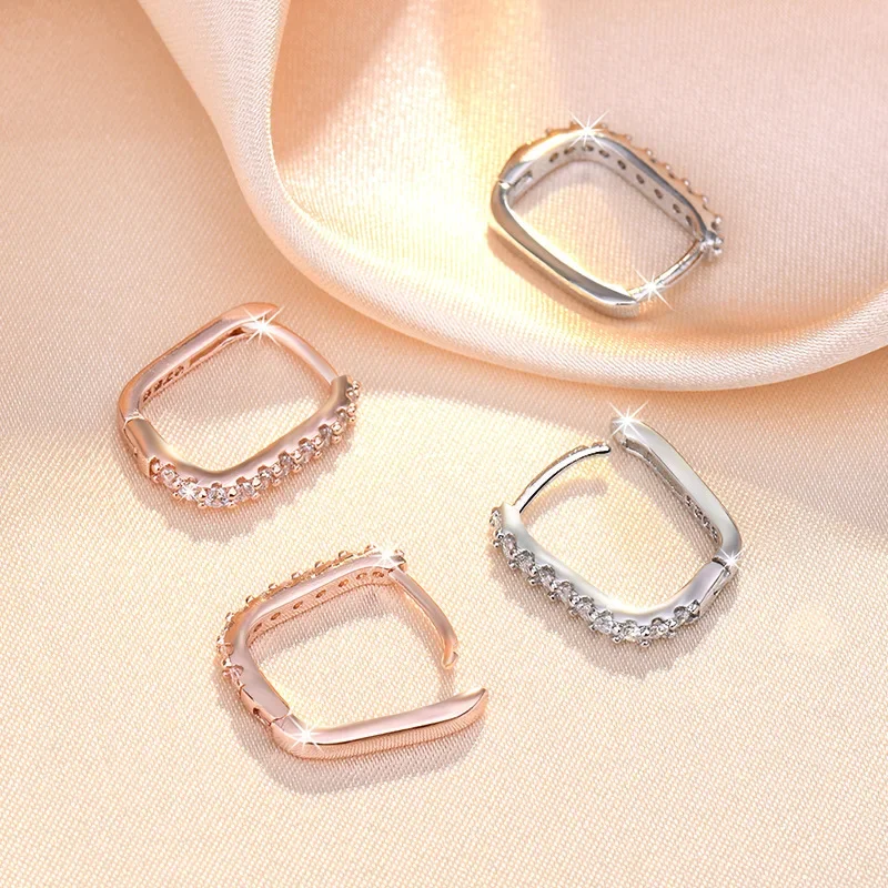 عالية الجودة 925 فضة كريستال م - مراجعة Street Fashion Earrings وسعره