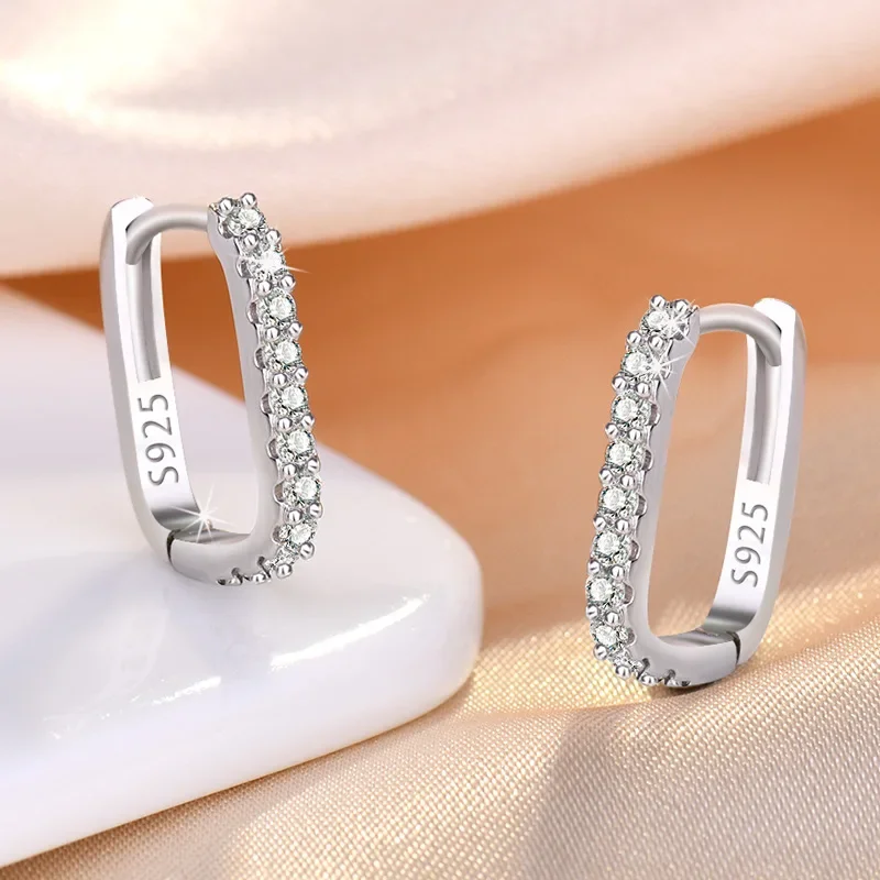 عالية الجودة 925 فضة كريستال م - مراجعة Street Fashion Earrings وسعره