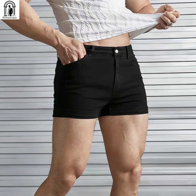 شورت جينز أبيض ضيق للرجال، بحا - مراجعة Street Fashion Jeans Men وسعره