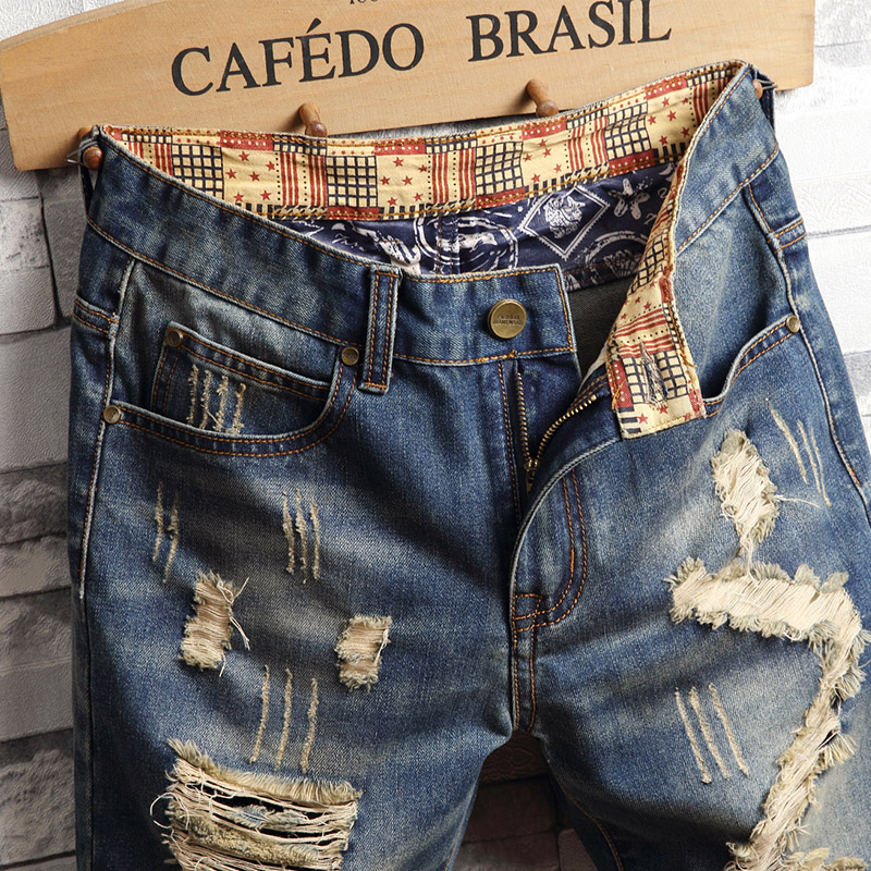 شورت جينز ممزق للرجال بأسلوب ا - مراجعة Street Fashion Jeans Men وسعره