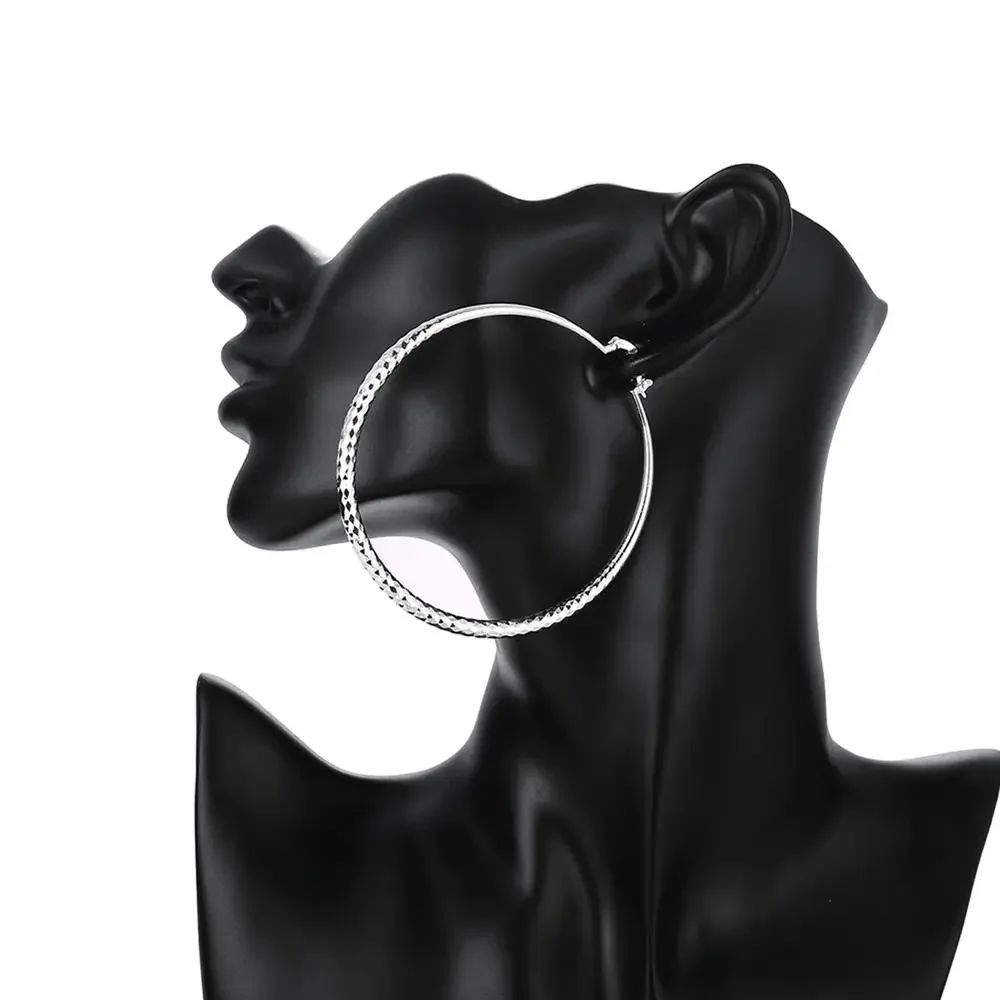 أقراط فضة استرلينية 925 رائجة  - مراجعة Street Fashion Earrings وسعره
