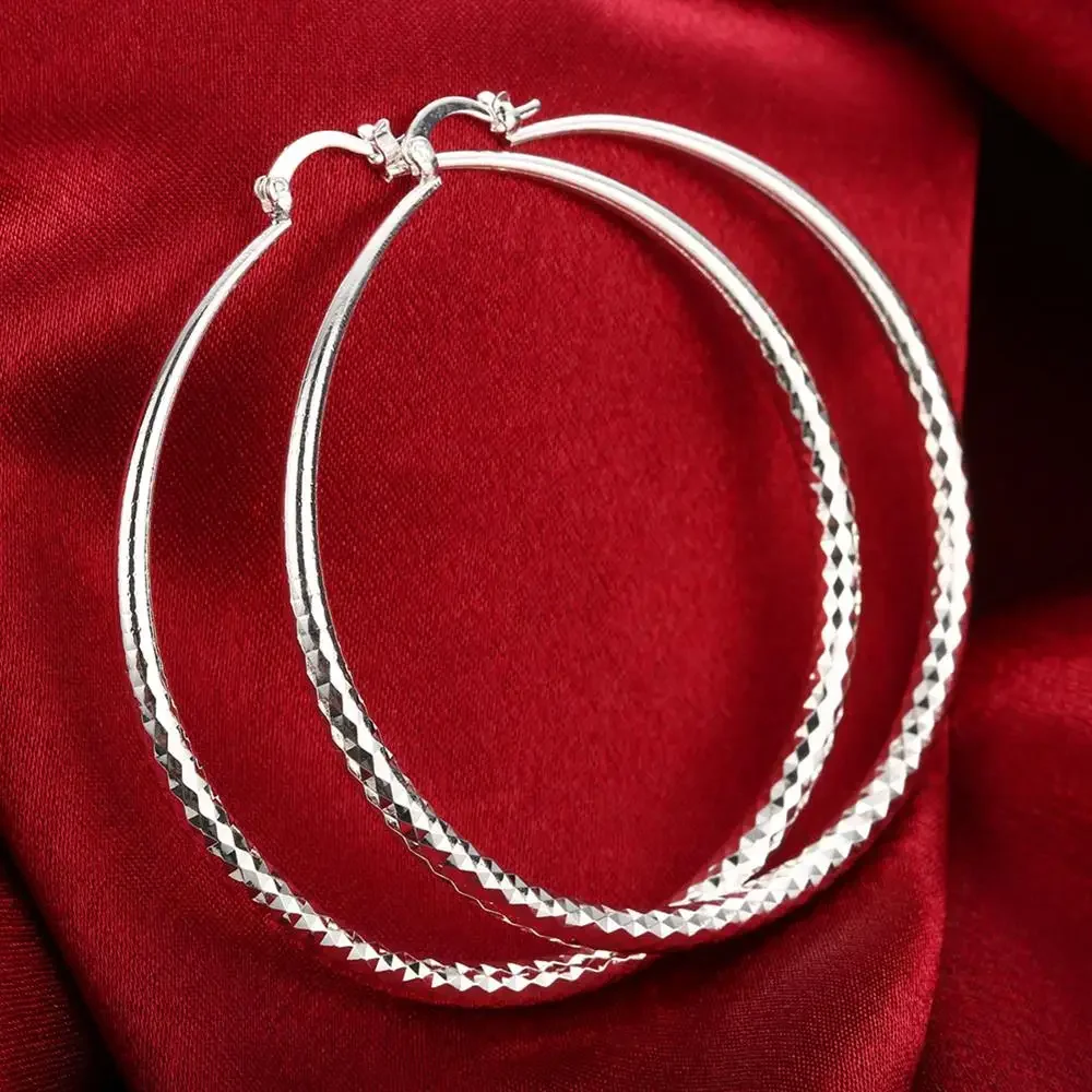 أقراط فضة استرلينية 925 رائجة  - مراجعة Street Fashion Earrings وسعره