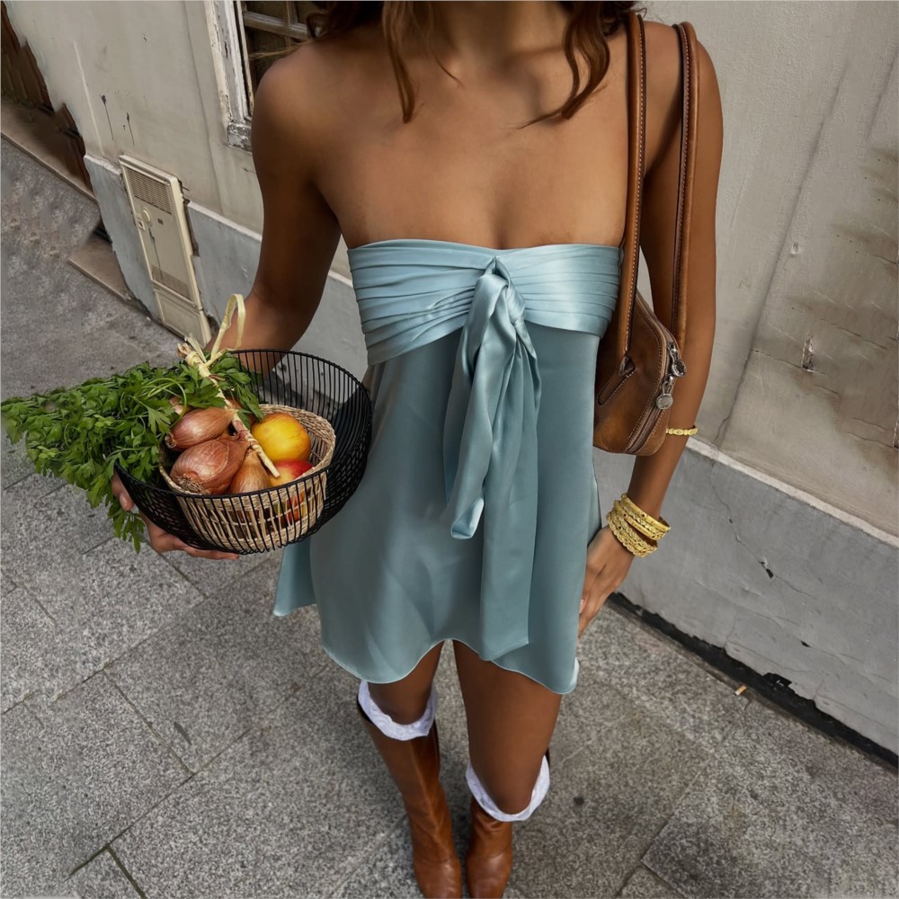 فستان أنيق نحيف للربيع والصيف  - مراجعة Street Fashion Style Youtube وسعره