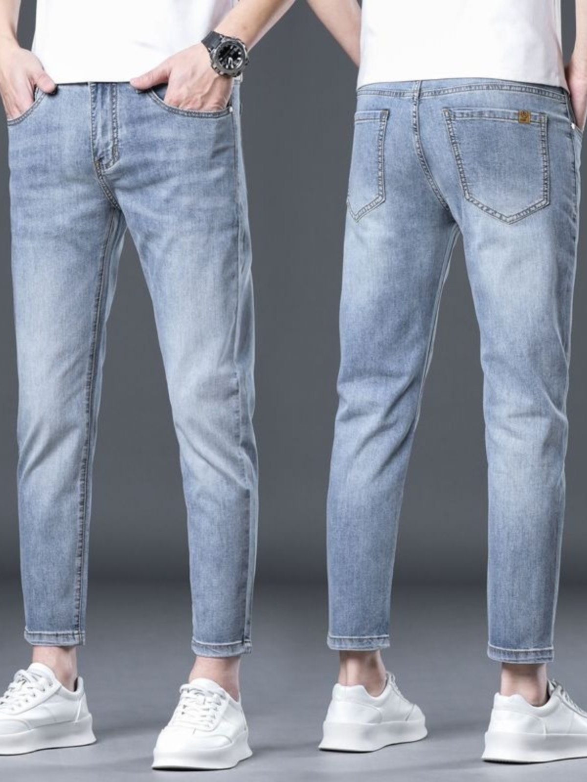 جينز رجالي من الحرير الجليدي م - مراجعة Street Fashion Jeans Men وسعره