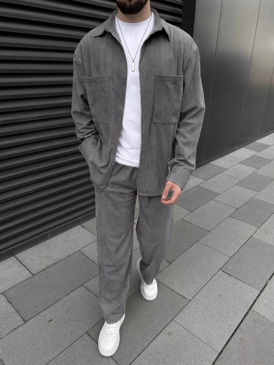 طقم رجالي من قطعتين من قماش ال - مراجعة Street Fashion Men وسعره