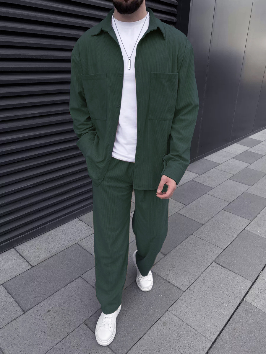 طقم رجالي من قطعتين من قماش ال - مراجعة Street Fashion Men وسعره