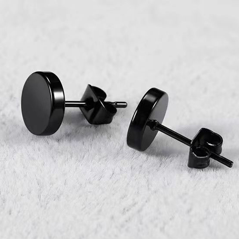 6 Pairs الأسود للجنسين أقراط م - مراجعة Street Fashion Earrings وسعره