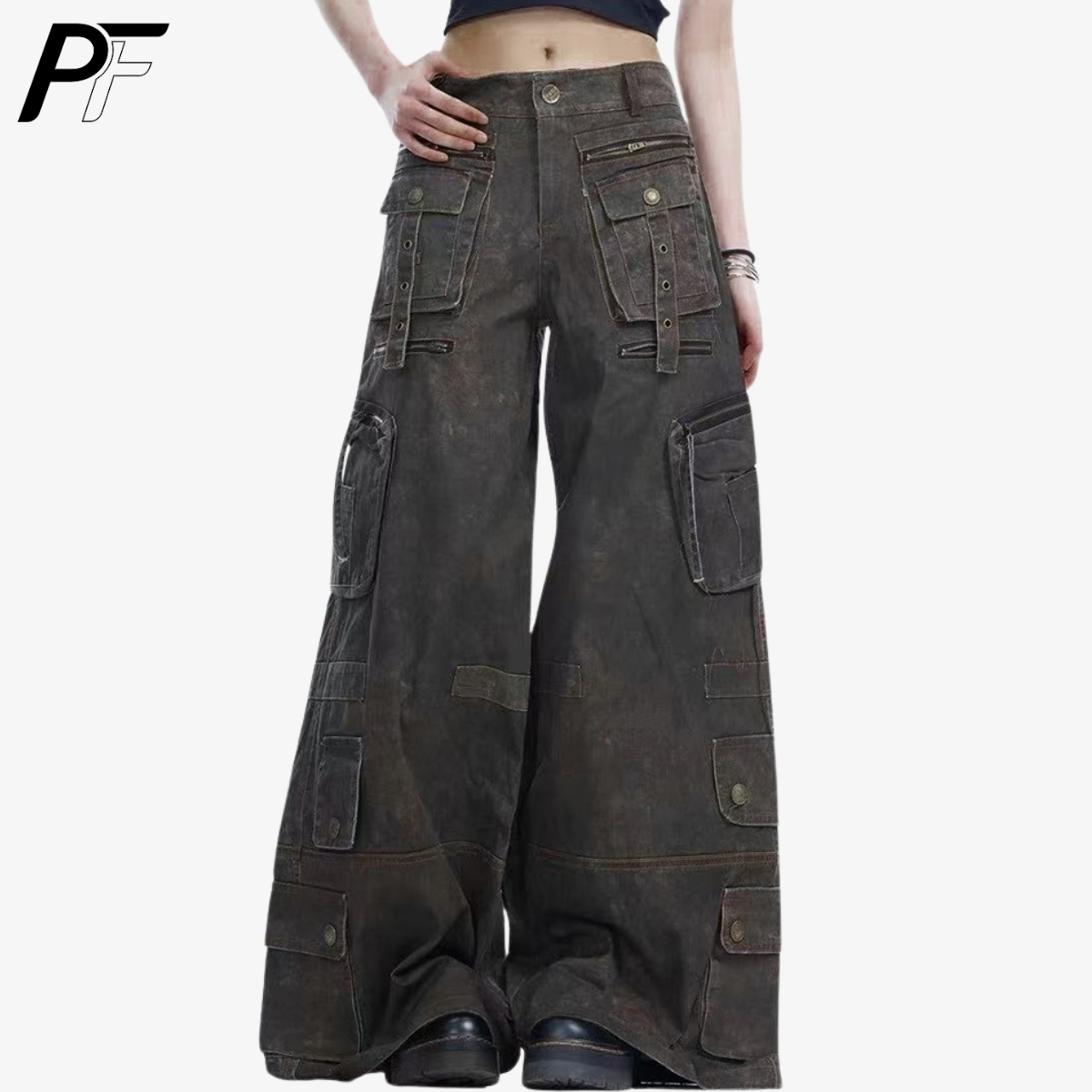 بنطلون كارجو واسع الساق من Gru - مراجعة Street Fashion Jeans Men وسعره