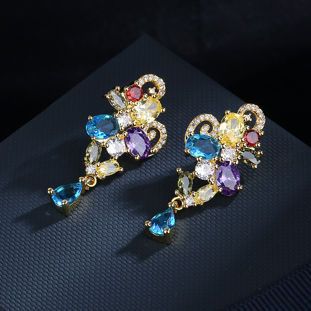 أقراط عصرية مشكال من الزركون م - مراجعة Street Fashion Earrings وسعره