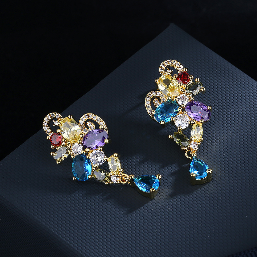 أقراط عصرية مشكال من الزركون م - مراجعة Street Fashion Earrings وسعره