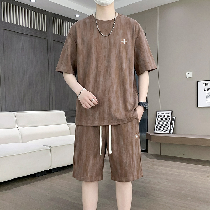 【تي شيرت + شورت بخمس نقاط】طقم  - مراجعة Street Fashion Men وسعره