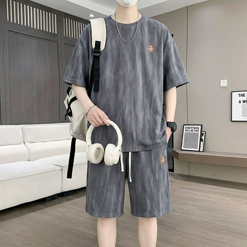 【تي شيرت + شورت بخمس نقاط】طقم  - مراجعة Street Fashion Men وسعره