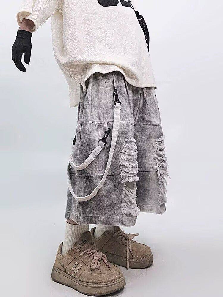 شورتات رجالية ممزقة بتصميم ريت - مراجعة Street Fashion Jeans Men وسعره