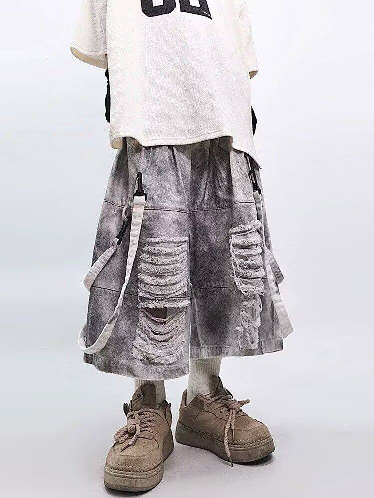 شورتات رجالية ممزقة بتصميم ريت - مراجعة Street Fashion Jeans Men وسعره