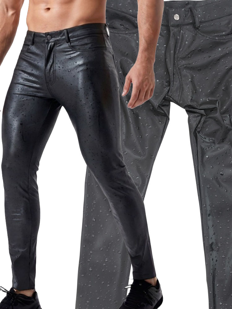 بنطلون جينز ضيق من الجلد الصنا - مراجعة Street Fashion Jeans Men وسعره